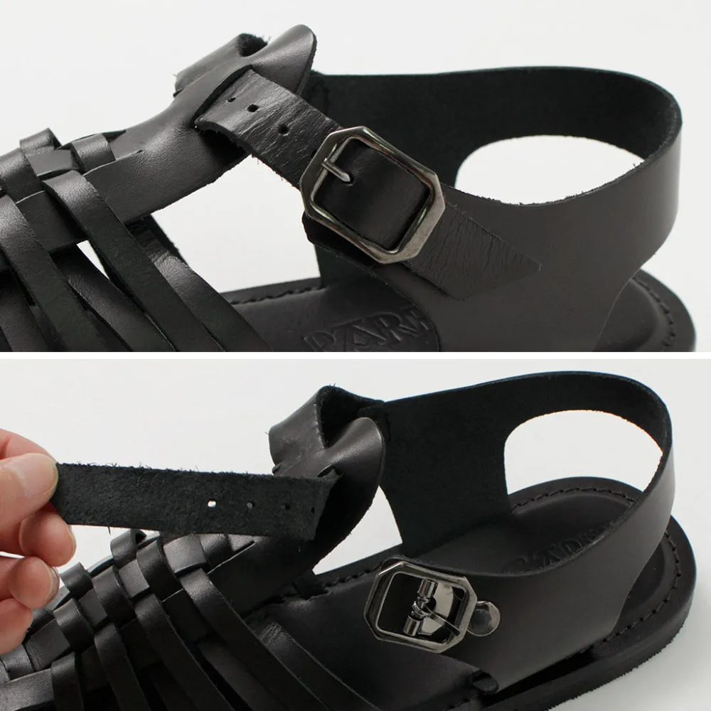 PARE GABIA Sandals^/ ALBIZ Gurkha Sandals black