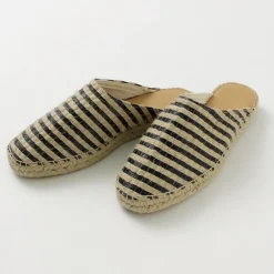 PARE GABIA Sandals^/ DENIS Espadrille slippers black_linen