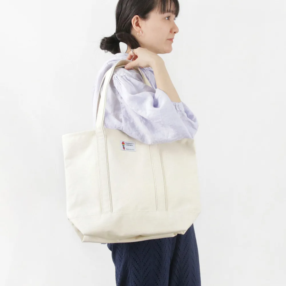 PARROTT CANVAS Tote Bags^/ Capri Style Tote natural