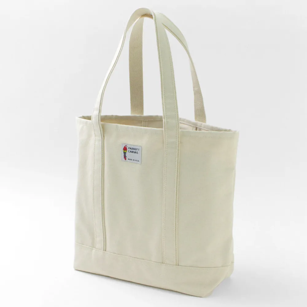 PARROTT CANVAS Tote Bags^/ Capri Style Tote natural