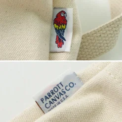 PARROTT CANVAS Tote Bags^/ Shoulder mini tote natural