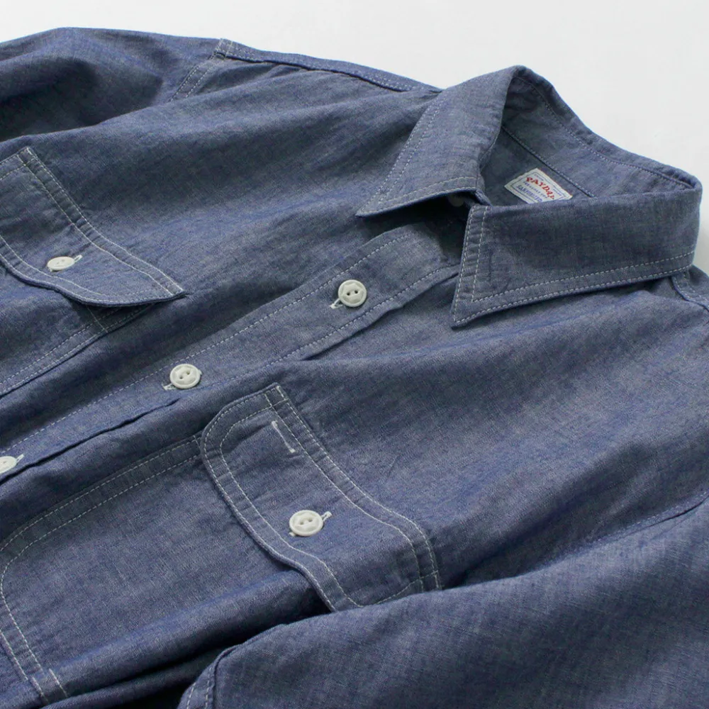 PAYDAY Shirts^/ 40s model, chin strap, work shirt lightblue