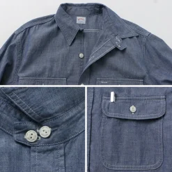 PAYDAY Shirts^/ 40s model, chin strap, work shirt lightblue