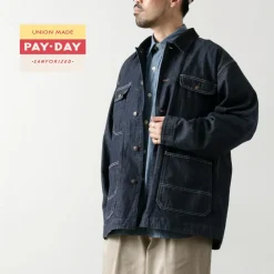 PAYDAY Jackets^/ 50's model corduroy collar coverall navy