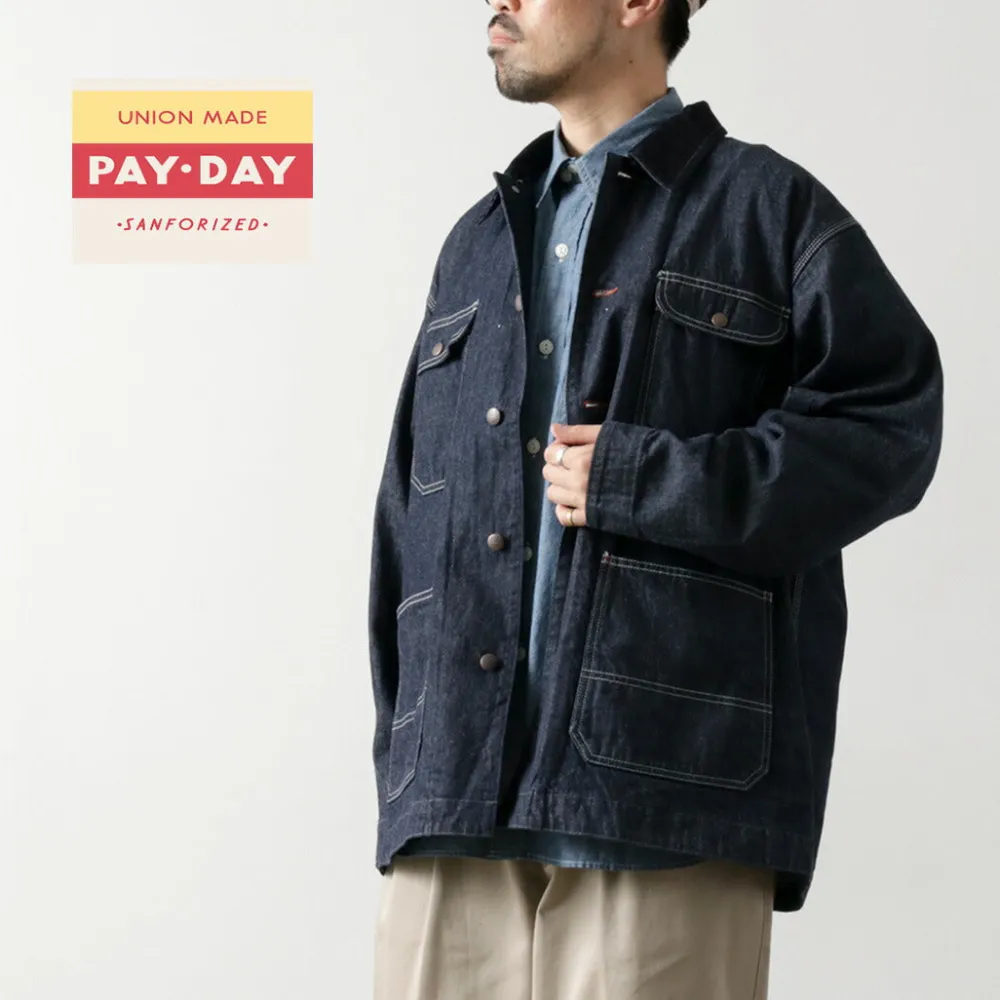 PAYDAY Jackets^/ 50's model corduroy collar coverall navy