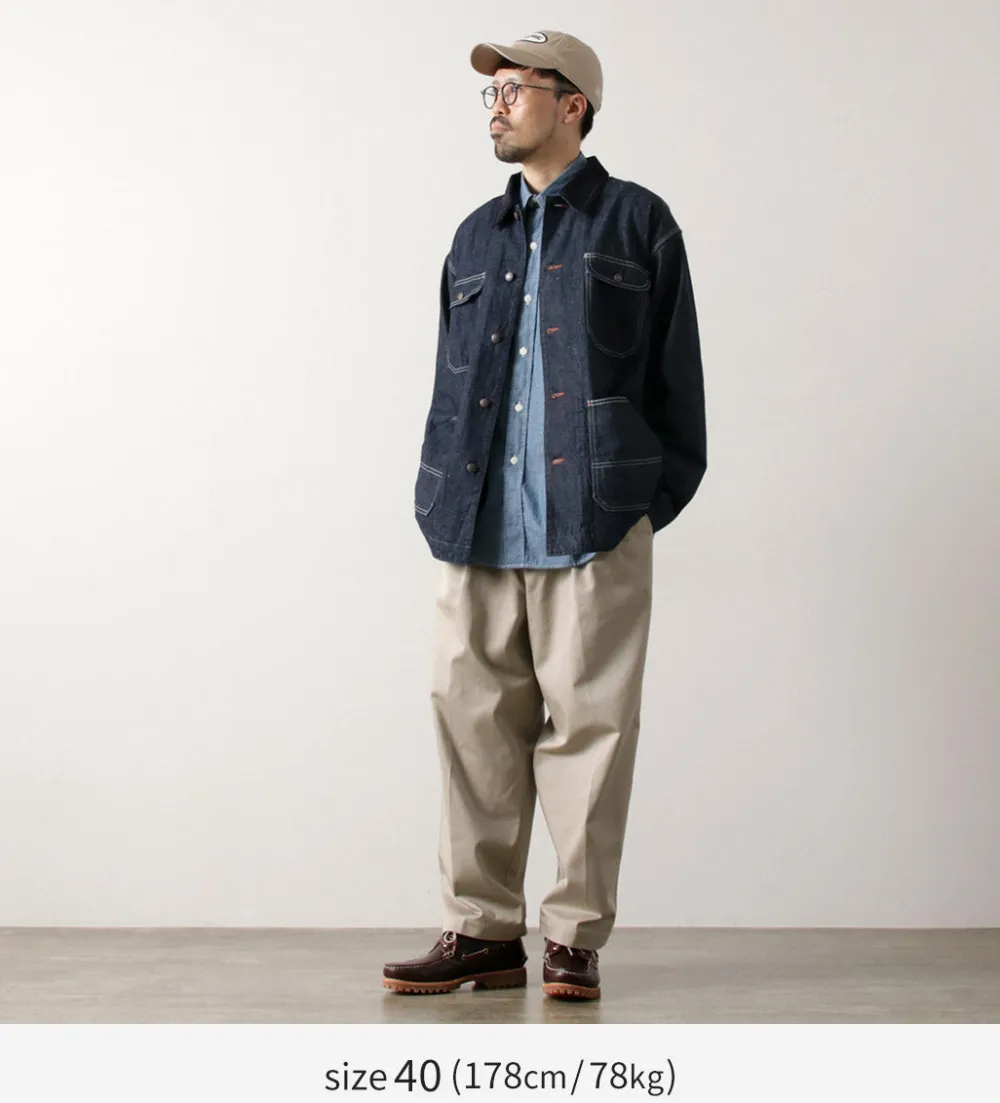 PAYDAY Jackets^/ 50's model corduroy collar coverall navy