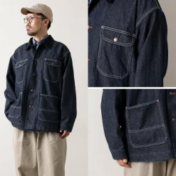PAYDAY Jackets^/ 50's model corduroy collar coverall navy