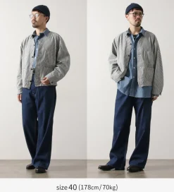PAYDAY Jackets^/ 50s Model Hickory Engineer Jacket navy