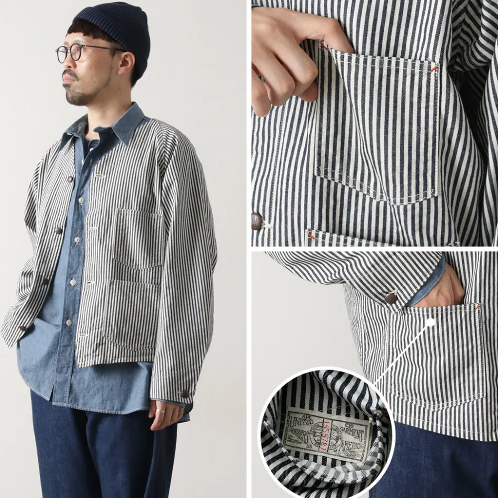 PAYDAY Jackets^/ 50s Model Hickory Engineer Jacket navy