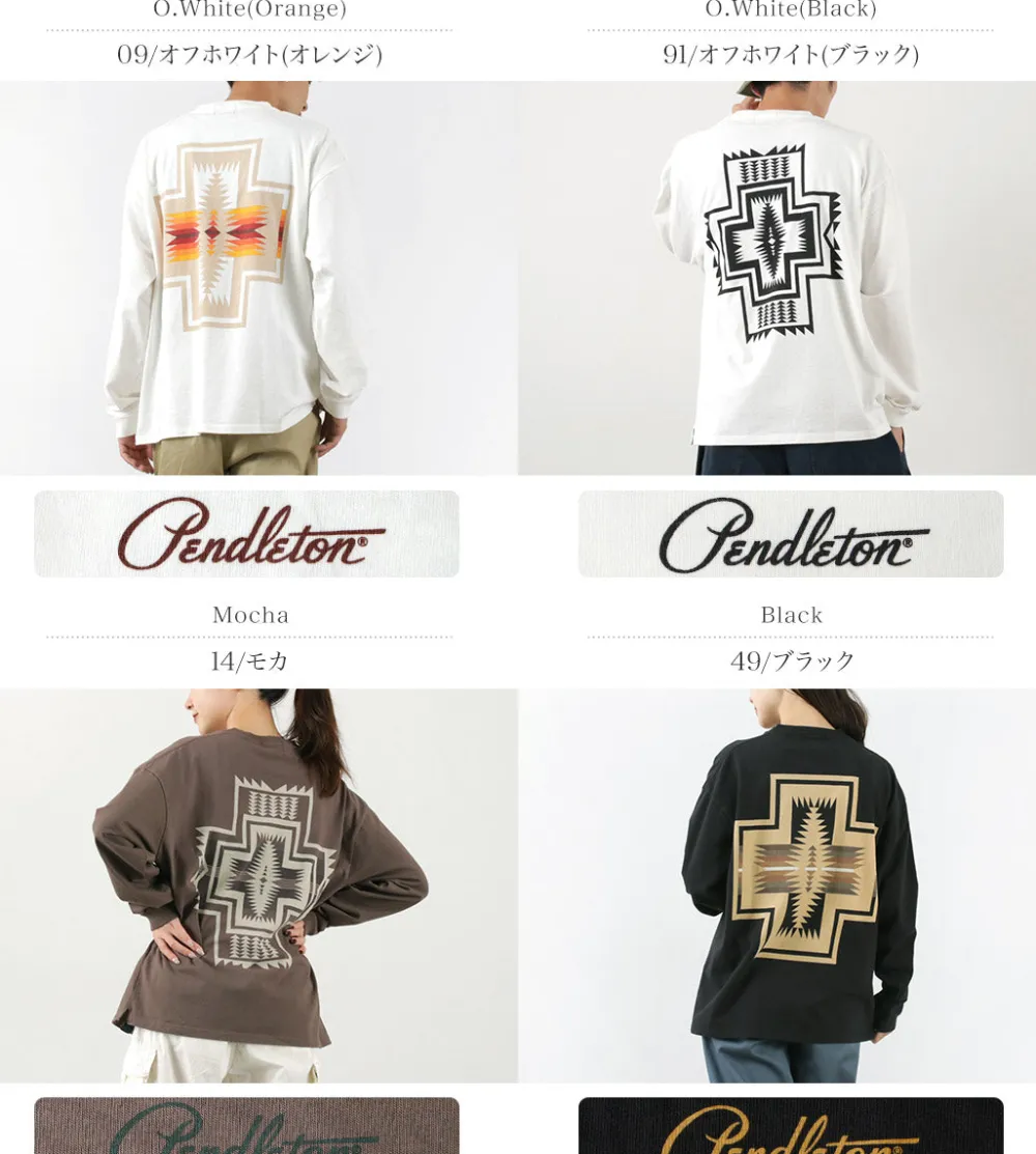 PENDLETON T-Shirts^/ Back Print Long Sleeve T-Shirt