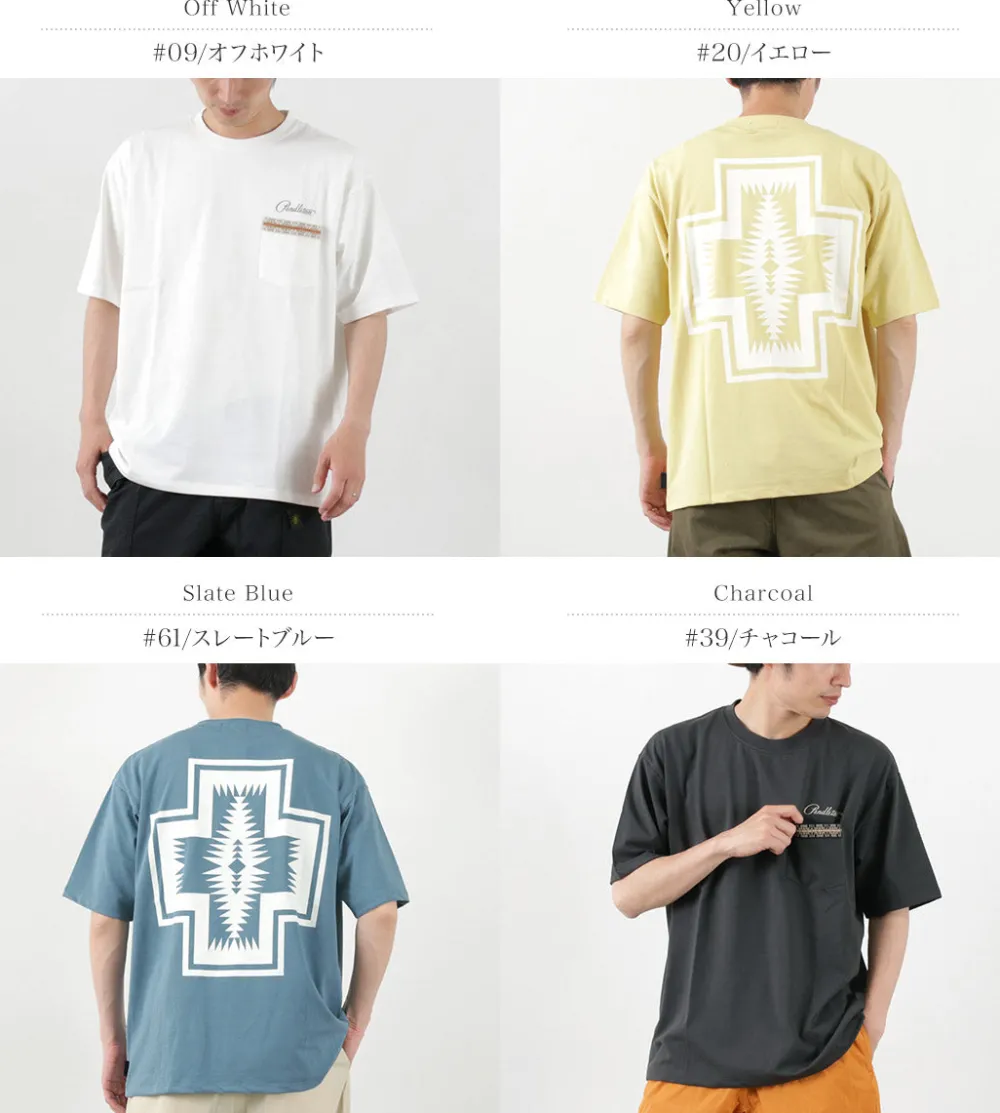 PENDLETON T-Shirts^/ Back Print Pocket T-Shirt