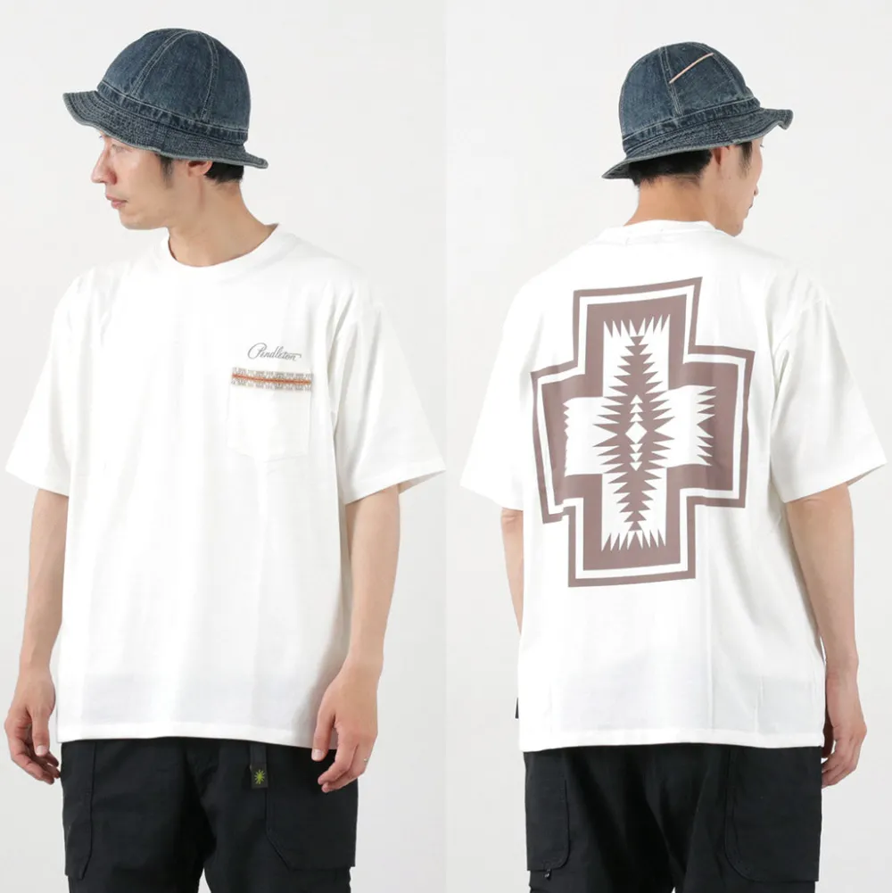 PENDLETON T-Shirts^/ Back Print Pocket T-Shirt