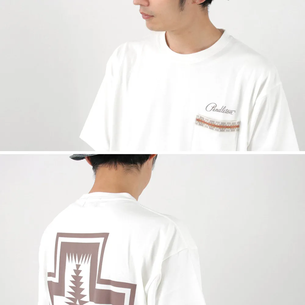 PENDLETON T-Shirts^/ Back Print Pocket T-Shirt