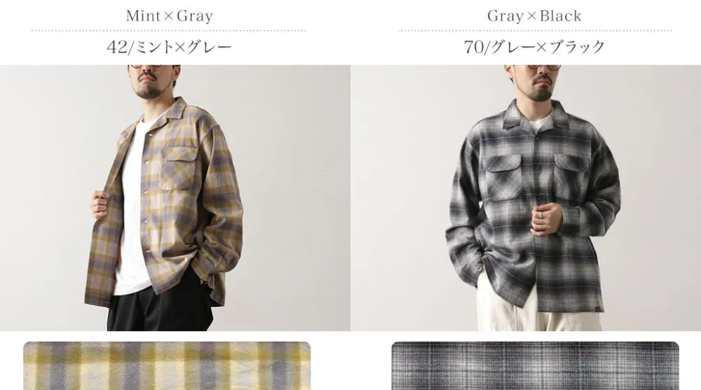 PENDLETON Shirts^/ Open Collar Shirt