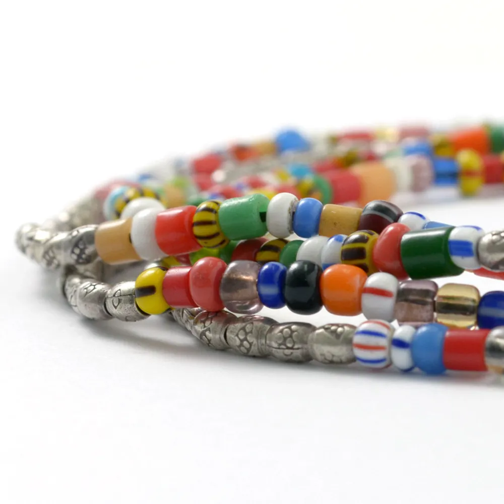 PHADUA Anklets^/ African Bead Anklet mix-beads