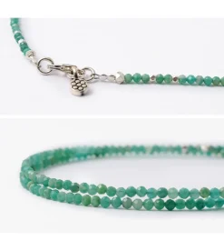PHADUA Anklets^/ Amazonite (2mm) cut beads / necklace / anklet green