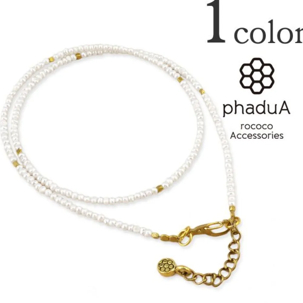 PHADUA Anklets^/ Baby pearl wrap anklet (1.5mm) / freshwater pearls white