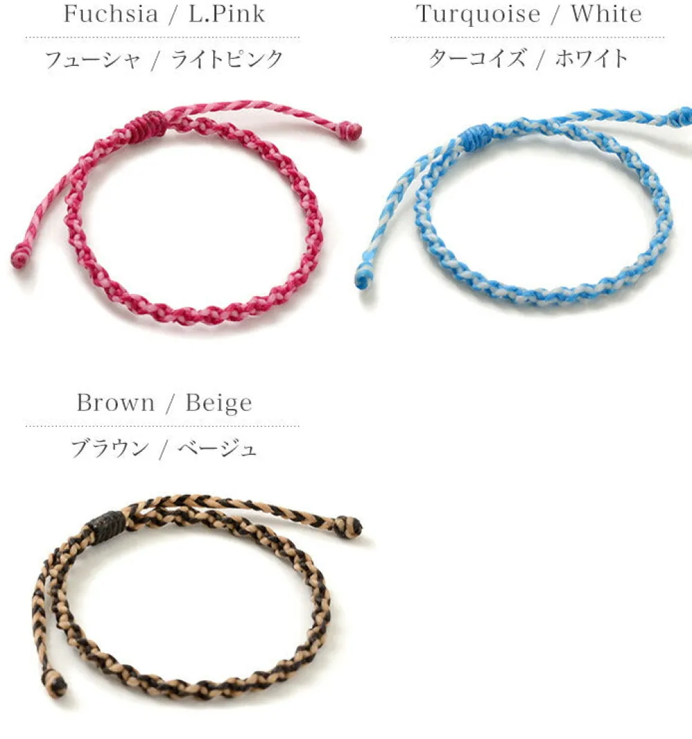 PHADUA Anklets^/ Bracelet Wax cord 2-tone