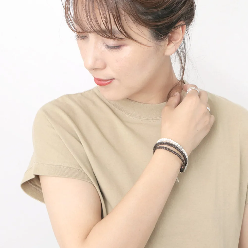 PHADUA Anklets^/ Braided 1.5mm Leather 2 Wrap Bracelet