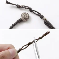PHADUA Anklets^/ Braided 1.5mm Leather 2 Wrap Bracelet