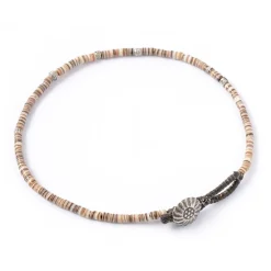 PHADUA Anklets^/ Shell Beads Wax Cord Anklet brown