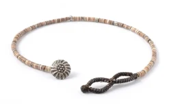 PHADUA Anklets^/ Shell Beads Wax Cord Anklet brown