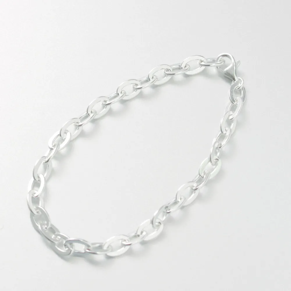 PHADUA Anklets^/ Flat cable chain bracelet 925 silver