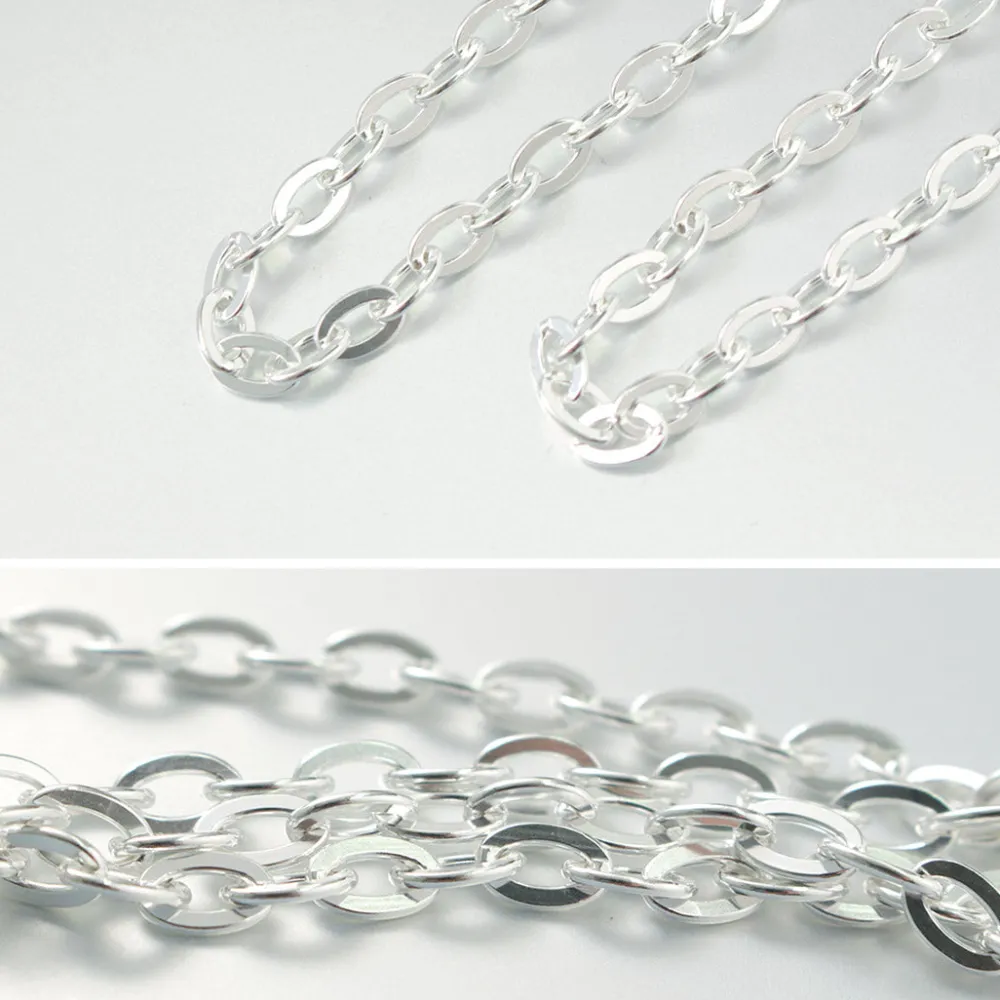 PHADUA Anklets^/ Flat cable chain bracelet 925 silver