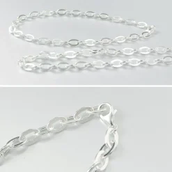 PHADUA Anklets^/ Flat cable chain bracelet 925 silver