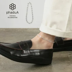 PHADUA Anklets^/ Flat cable chain anklet 925 silver