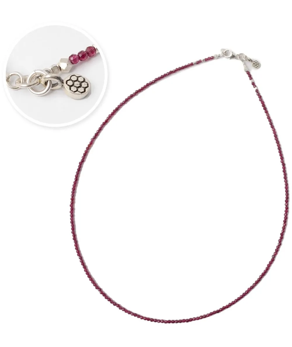 PHADUA Anklets^/ Garnet Cut Beads 2way Accessories red