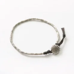 PHADUA Anklets^/ Karen Silver Beaded Concho Anklet