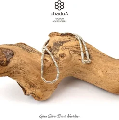 PHADUA Anklets^/ Karen beaded necklace (fish) silver