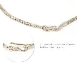 PHADUA Anklets^/ Karen beaded necklace (fish) silver