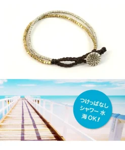 PHADUA Anklets^/ Karen Silver Beads Brass Double Cord Bracelet gold