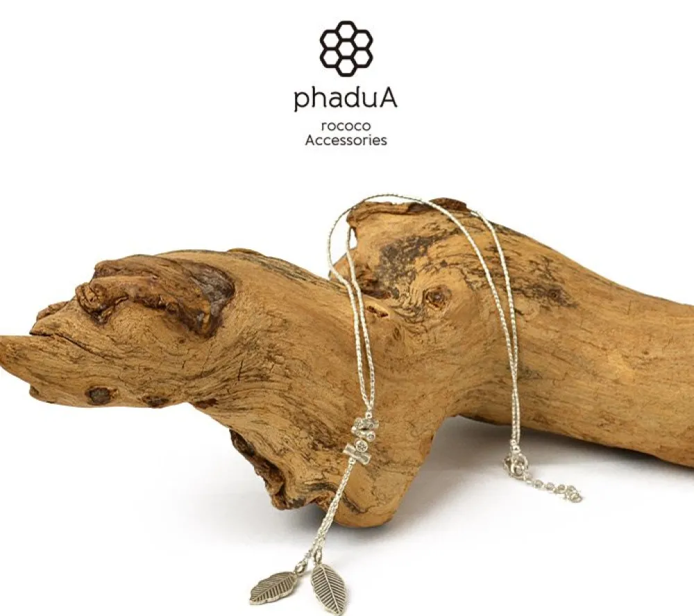 PHADUA Anklets^/ Karen Leaf Bead Necklace silver