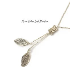 PHADUA Anklets^/ Karen Leaf Bead Necklace silver