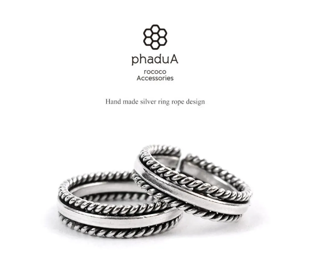 PHADUA Anklets^/ Karen Ring Rope Design silver