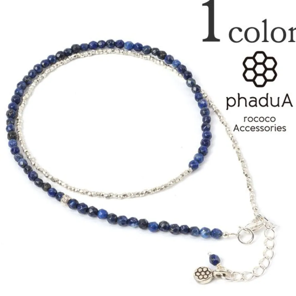 PHADUA Anklets^/ Lapis Lazuli W Wrap Anklet blue