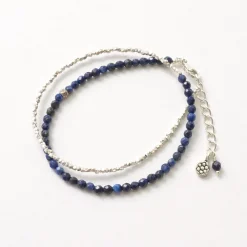 PHADUA Anklets^/ Lapis Lazuli W-Wrap Bracelet blue