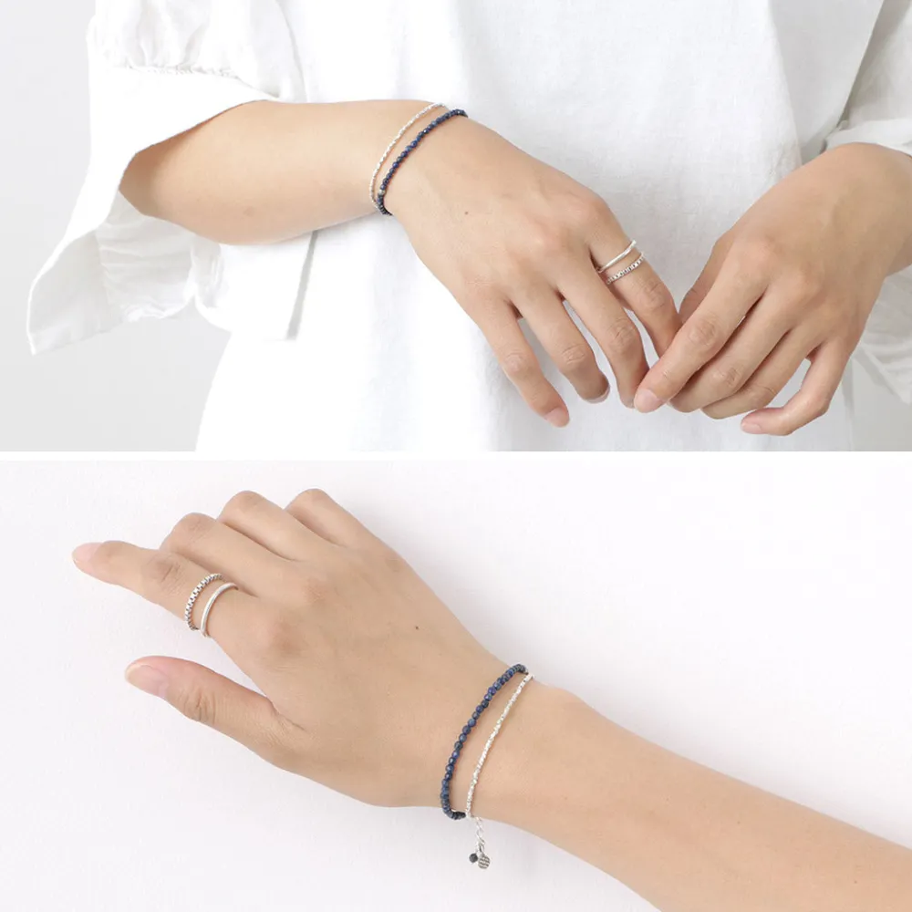 PHADUA Anklets^/ Lapis Lazuli W-Wrap Bracelet blue