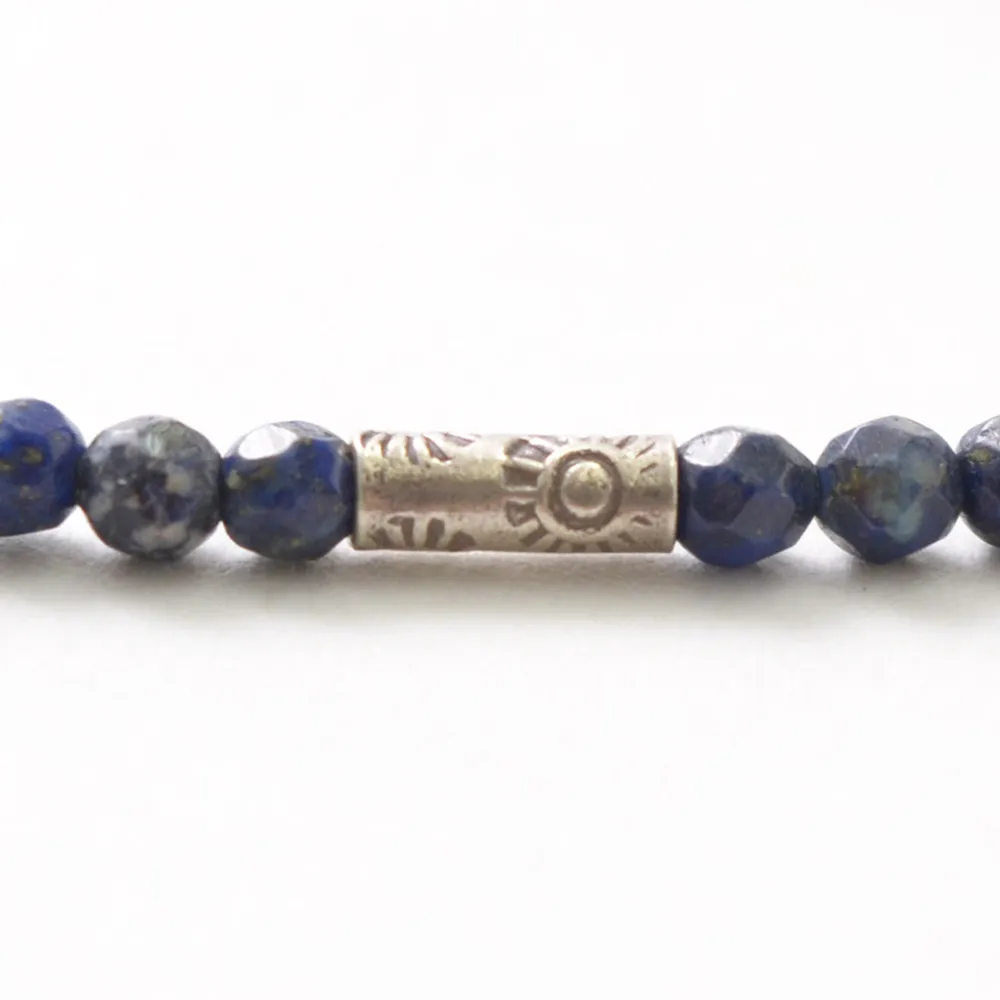 PHADUA Anklets^/ Lapis (3mm) Cut Beads Anklet Adjuster blue