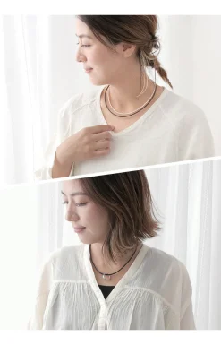 PHADUA Necklaces^/ Leather choker (2.5mm) necklace