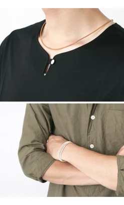 PHADUA Necklaces^/ Leather choker necklace in Karen silver.