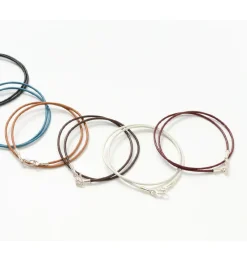 PHADUA Necklaces^/ Leather choker necklace in Karen silver.