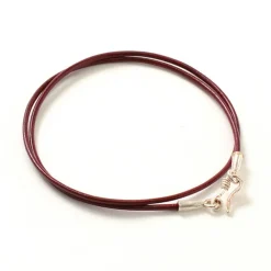 PHADUA Necklaces^/ Leather choker necklace in Karen silver.