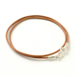 PHADUA Necklaces^/ Leather choker necklace in Karen silver.