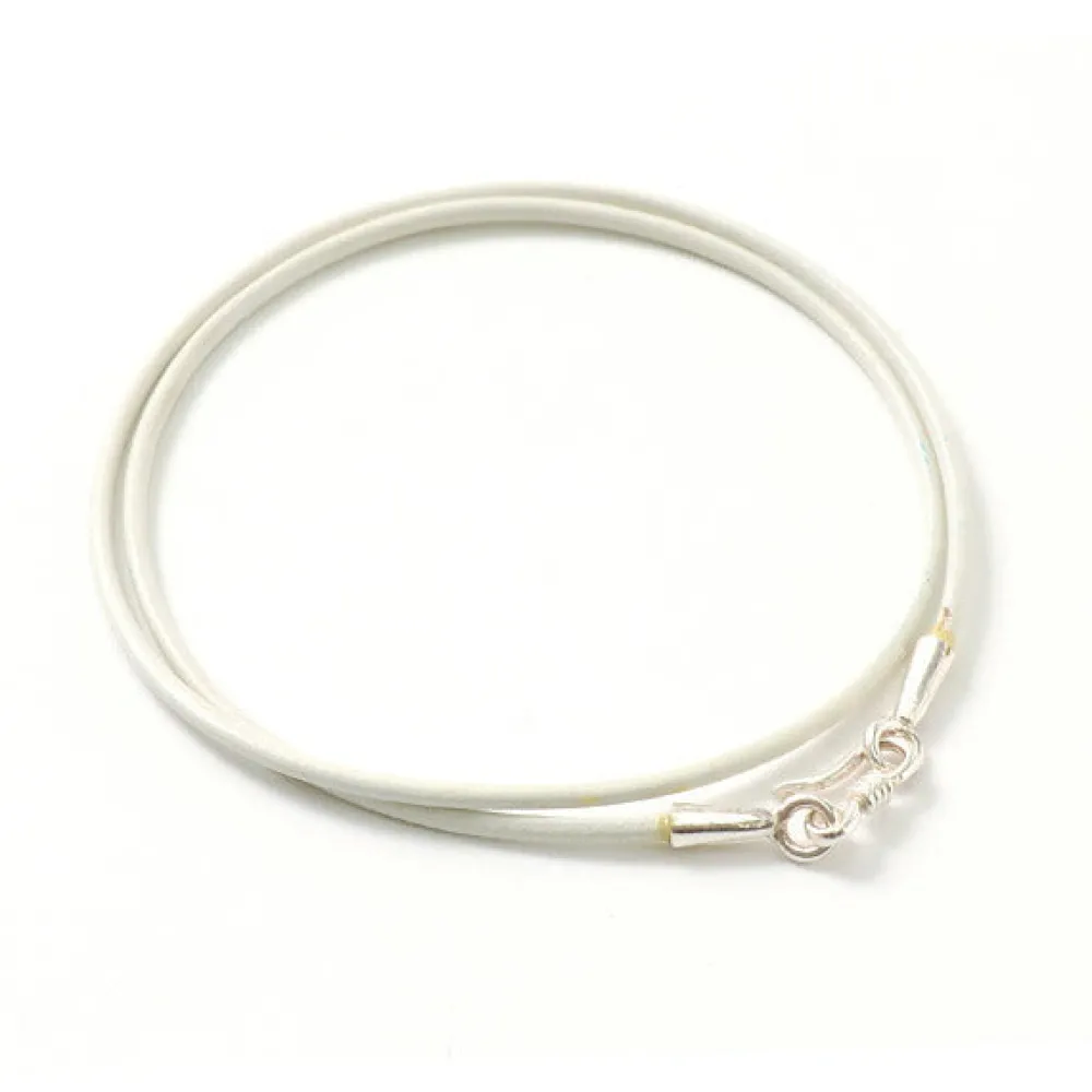 PHADUA Necklaces^/ Leather choker necklace in Karen silver.