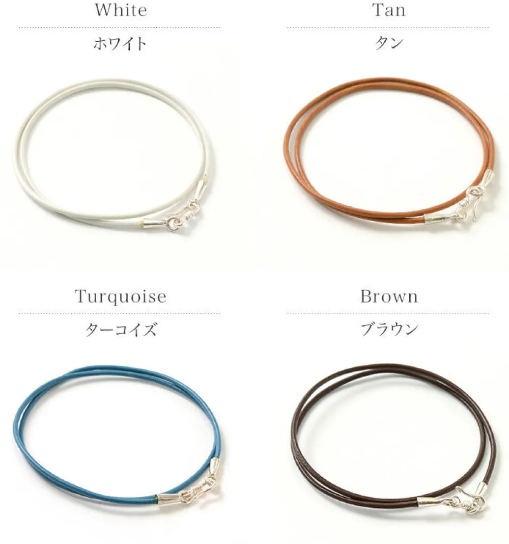 PHADUA Necklaces^/ Leather choker necklace in Karen silver.