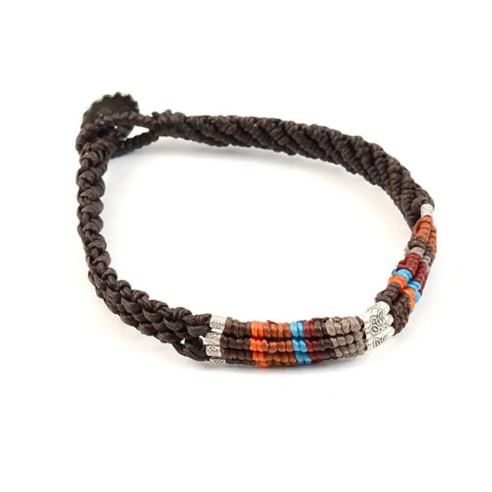 PHADUA Anklets^/ Multi Colored Braid Wax Cord Anklet